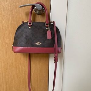 Coach Mini Sierra Satchel with matching coin/credit card wristlet.